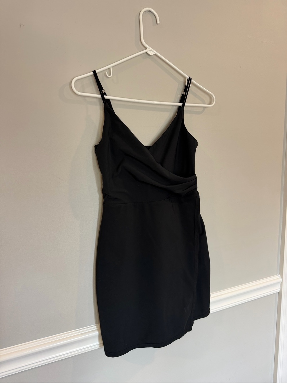 Abercrombie & Fitch Black Traveler Wrap Mini Dress